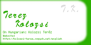 terez kolozsi business card